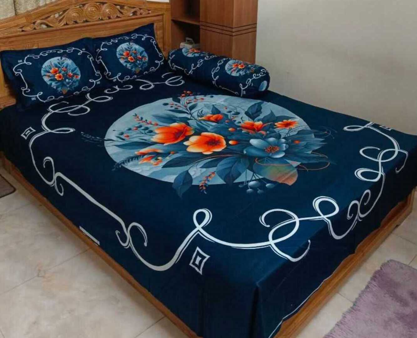 Cotton King Size Bed Sheet Set